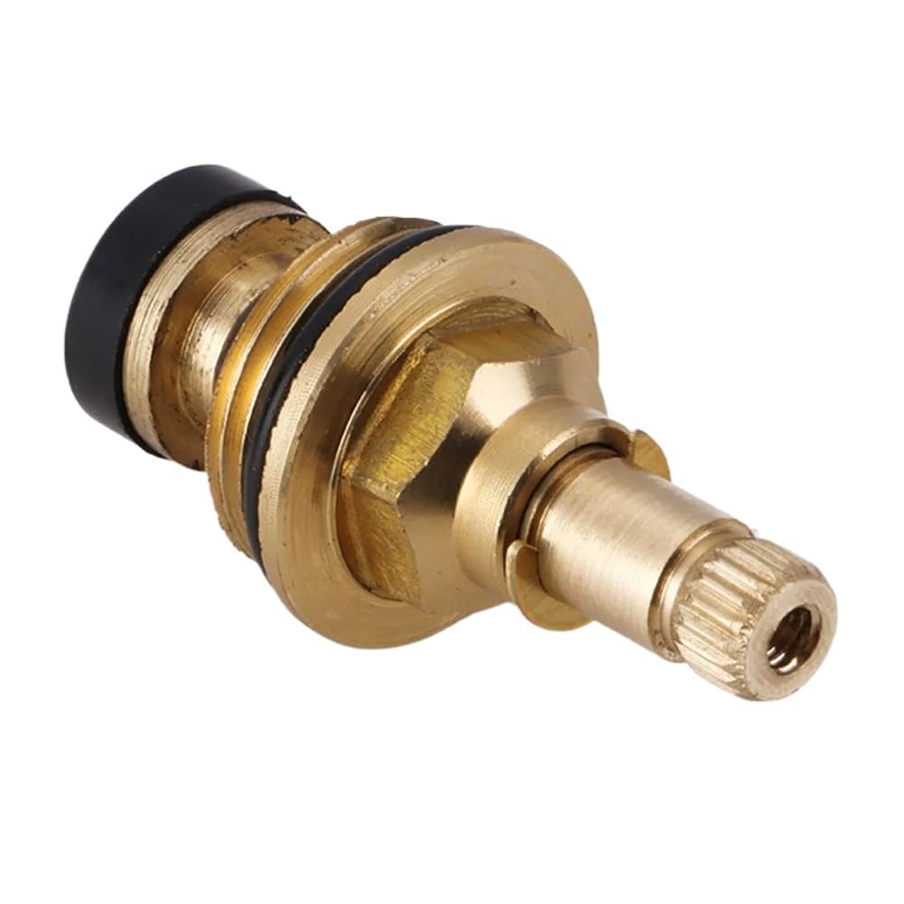 ZFXIDUQQ Brass Faucet Tap Valve Spool Faucet Cartridge Hot and Cold Water Spool G1/2 Bsp 20 Tooth Cartridge Valves Bathroom Accessories